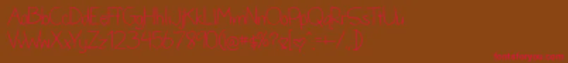 BmdDandelionInTheSpring Font – Red Fonts on Brown Background