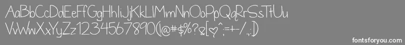BmdDandelionInTheSpring Font – White Fonts on Gray Background