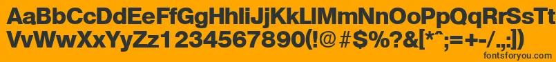 OlympiaExtrabold Font – Black Fonts on Orange Background