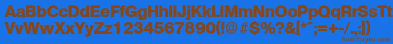 Шрифт OlympiaExtrabold – коричневые шрифты на синем фоне