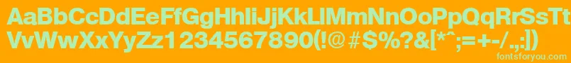 OlympiaExtrabold Font – Green Fonts on Orange Background