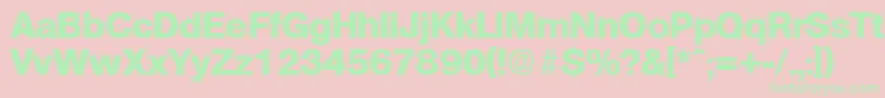 OlympiaExtrabold Font – Green Fonts on Pink Background