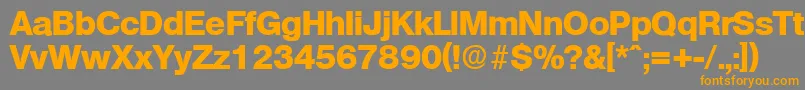 OlympiaExtrabold Font – Orange Fonts on Gray Background