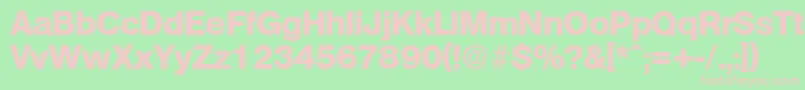 フォントOlympiaExtrabold – 緑の背景にピンクのフォント