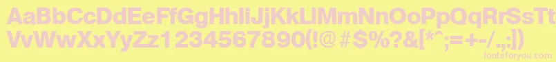 OlympiaExtrabold Font – Pink Fonts on Yellow Background