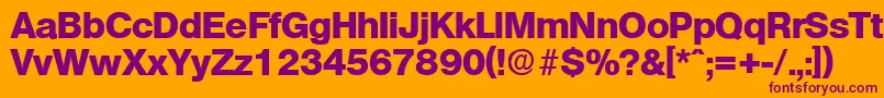 OlympiaExtrabold Font – Purple Fonts on Orange Background