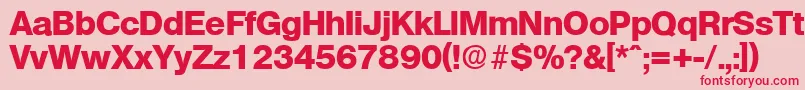 Шрифт OlympiaExtrabold – красные шрифты на розовом фоне