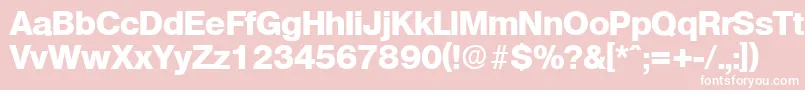 フォントOlympiaExtrabold – ピンクの背景に白い文字