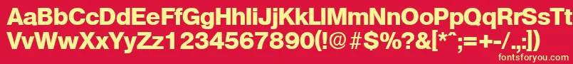 OlympiaExtrabold Font – Yellow Fonts on Red Background