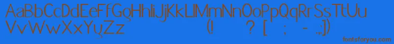 Jacksfont Font – Brown Fonts on Blue Background