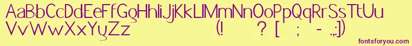 Jacksfont Font – Purple Fonts on Yellow Background