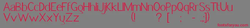 Jacksfont Font – Red Fonts on Gray Background