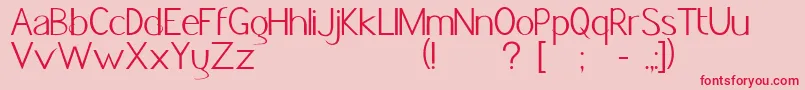 Jacksfont Font – Red Fonts on Pink Background