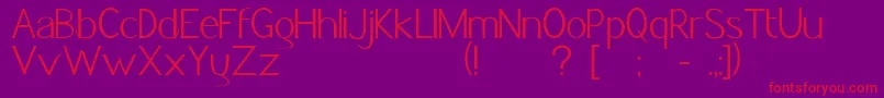 Więcej informacji o czcionce Jacksfont Czcionka Jacksfont – czerwone czcionki na fioletowym tle