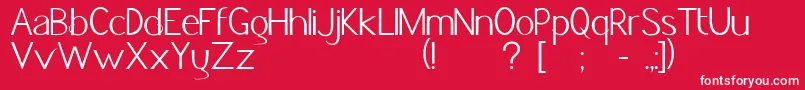 フォントJacksfont – 赤い背景に白い文字
