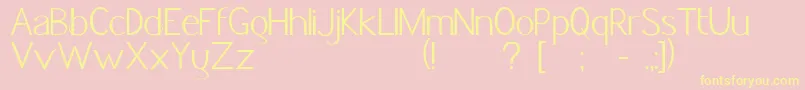 Jacksfont Font – Yellow Fonts on Pink Background