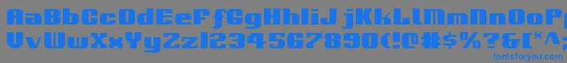 Czcionka Voortrekker – niebieskie czcionki na szarym tle