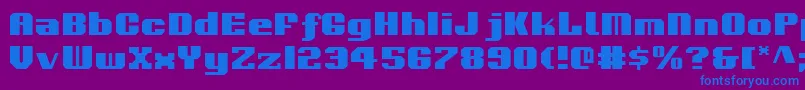 Voortrekker-Schriftart – Blaue Schriften auf violettem Hintergrund
