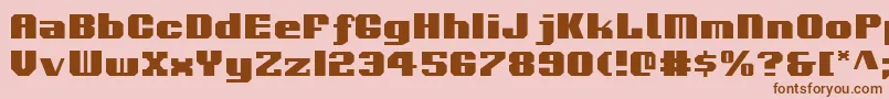 Voortrekker Font – Brown Fonts on Pink Background