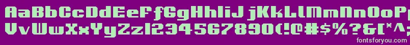Voortrekker Font – Green Fonts on Purple Background