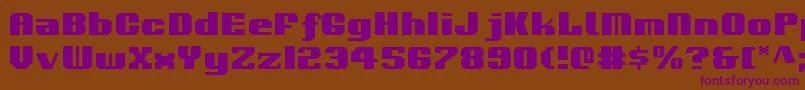 Voortrekker Font – Purple Fonts on Brown Background