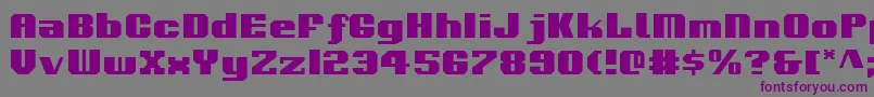 Voortrekker-Schriftart – Violette Schriften auf grauem Hintergrund