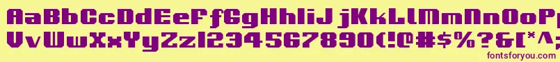 Voortrekker Font – Purple Fonts on Yellow Background
