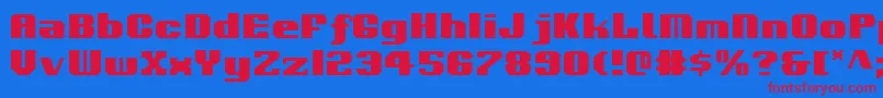 Voortrekker Font – Red Fonts on Blue Background