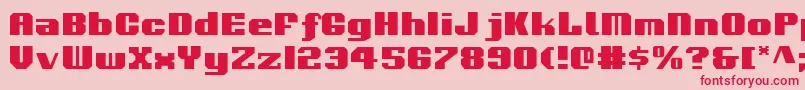 Voortrekker Font – Red Fonts on Pink Background