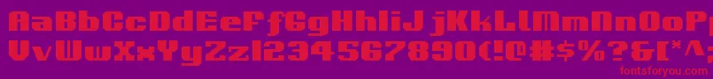 Voortrekker Font – Red Fonts on Purple Background