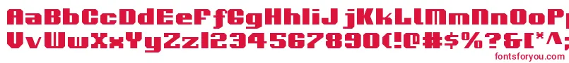 フォントVoortrekker – 白い背景に赤い文字