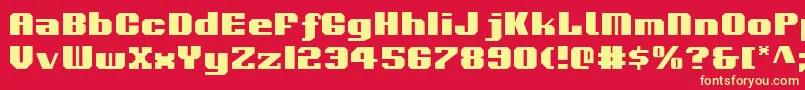 Voortrekker Font – Yellow Fonts on Red Background