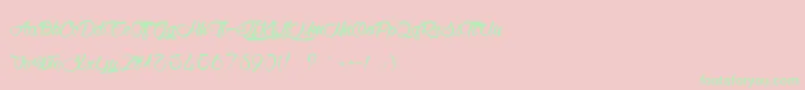 WolfInTheCity Font – Green Fonts on Pink Background