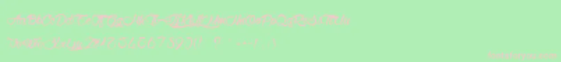 WolfInTheCity Font – Pink Fonts on Green Background