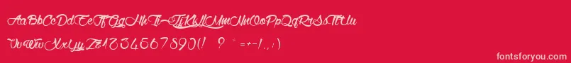 WolfInTheCity Font – Pink Fonts on Red Background