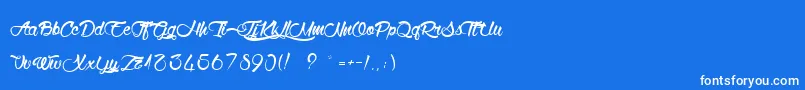 WolfInTheCity Font – White Fonts on Blue Background