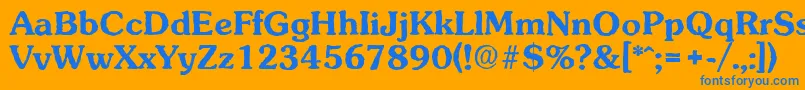 SunsetantiqueBold Font – Blue Fonts on Orange Background