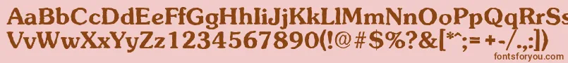 SunsetantiqueBold Font – Brown Fonts on Pink Background