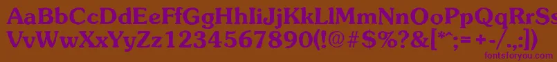 SunsetantiqueBold Font – Purple Fonts on Brown Background