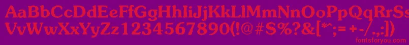 SunsetantiqueBold Font – Red Fonts on Purple Background