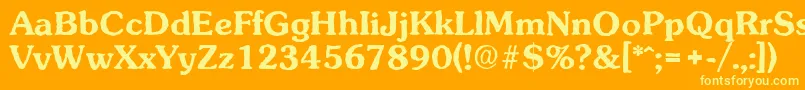 SunsetantiqueBold Font – Yellow Fonts on Orange Background