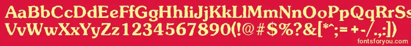 SunsetantiqueBold Font – Yellow Fonts on Red Background