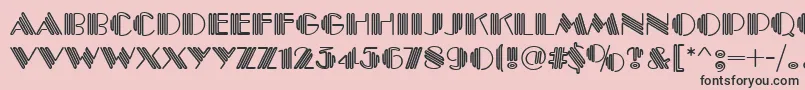 PittsburghRegular Font – Black Fonts on Pink Background