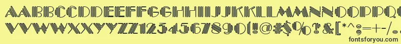 PittsburghRegular Font – Black Fonts on Yellow Background