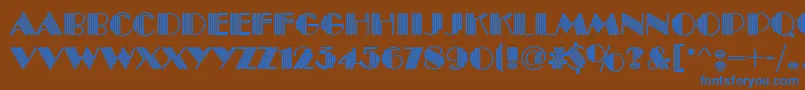 PittsburghRegular Font – Blue Fonts on Brown Background