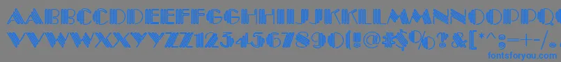 PittsburghRegular Font – Blue Fonts on Gray Background