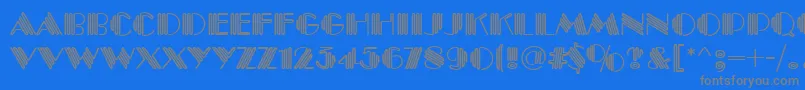 PittsburghRegular Font – Gray Fonts on Blue Background