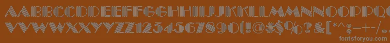 フォントPittsburghRegular – 茶色の背景に灰色の文字