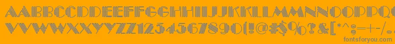 PittsburghRegular Font – Gray Fonts on Orange Background