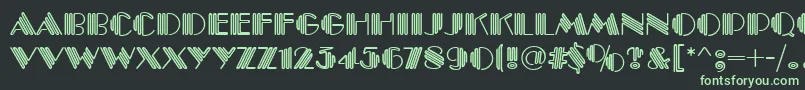 PittsburghRegular-fontti – vihreät fontit mustalla taustalla